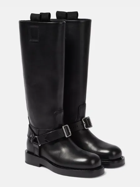 Saddle Leather Knee High Boots